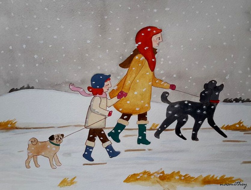 A Snowy Walk by Paula Nasmith