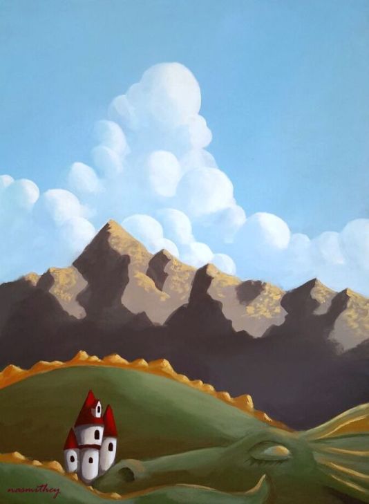 Nasmith_Paula_Sleeping Dragon_Acrylic on Canvas_ 60cmx45cm_2016